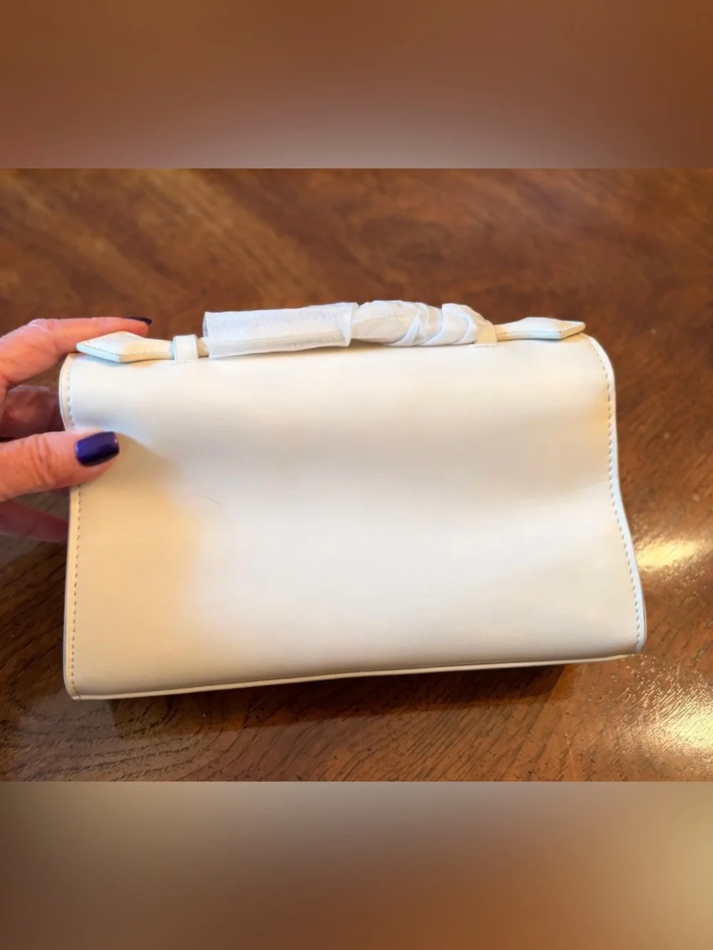 Elegant Ivory Savette “Symmetry Pochette” Top-Handle Bag - NWOT (MSRP $1390)